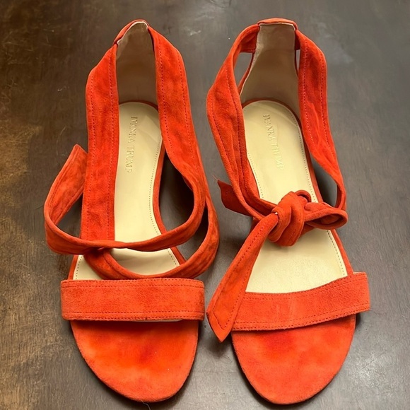 Ivanka Trump Shoes - IVANKA TRUMP - ankle strap flat suede shoes size 10M